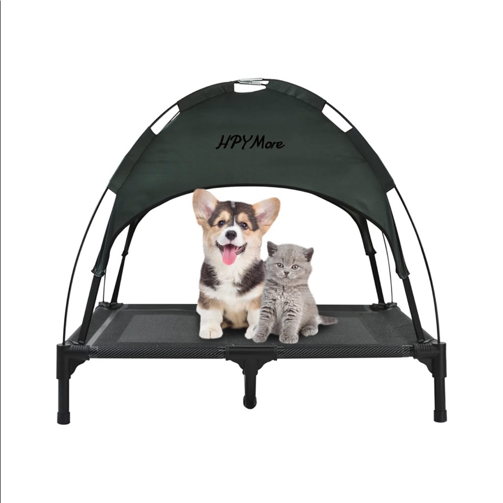 Elevated Cooling Pet Bed with Canopy